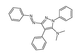 N,N-dimethyl-2,4-diphenyl-5-phenyldiazenylpyrazol-3-amine Structure