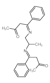 4-[1-[(3-oxo-1-phenyl-butylidene)amino]propan-2-ylimino]-4-phenyl-butan-2-one Structure