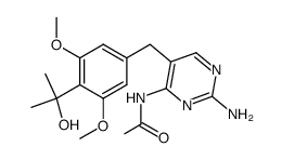 2-[4-(4-acetylamino-2-amino-pyrimidin-5-ylmethyl)-2,6-dimethoxy-phenyl]-propan-2-ol结构式
