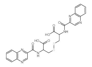 Cystine, N,N-bis(2-quinoxalinylcarbonyl)-结构式