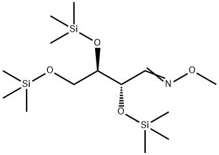 (2R,3R)-2,3,4-Tris[(trimethylsilyl)oxy]butanal O-methyl oxime结构式