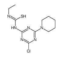 1-(4-chloro-6-piperidin-1-yl-1,3,5-triazin-2-yl)-3-ethylthiourea结构式