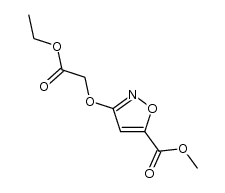 3-[(ethoxycarbonyl)methoxy]isoxazole-5-carboxylic acid methyl ester结构式