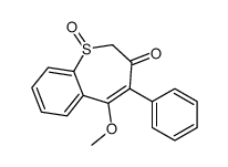 5-methoxy-1-oxo-4-phenyl-1λ4-benzothiepin-3-one结构式