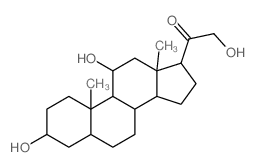 Pregnan-20-one,3,11,21-trihydroxy-, (3a,5a,11b)-结构式