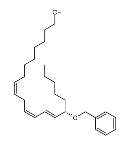 15-benzyloxy-(8Z,11Z,13E,15S)-8,11,13-eicosatriene-1-ol结构式