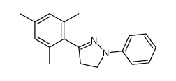 4,5-dihydro-1-phenyl-3-(2,4,6-trimethylphenyl)-1H-pyrazole Structure