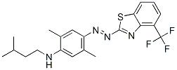 N-isopentyl-4-[[4-(trifluoromethyl)benzothiazol-2-yl]azo]-2,5-xylidine structure