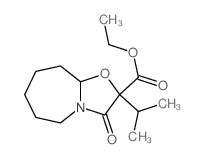 Ethyl 2-isopropyl-3-oxooctahydro[1,3]oxazolo[3,2-a]azepine-2-carboxylate结构式