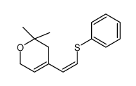 6,6-dimethyl-4-(2-phenylsulfanylethenyl)-2,5-dihydropyran结构式