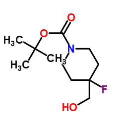 1-Boc-4-氟-4-(羟甲基)哌啶结构式