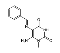 (E)-6-amino-5-(benzylideneamino)-1-methylpyrimidine-2,4(1H,3H)-dione Structure