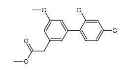 methyl 2-(2',4'-dichloro-5-methoxy-[1,1'-biphenyl]-3-yl)acetate结构式