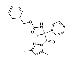 [(R)-2-(3,5-Dimethyl-pyrazol-1-yl)-2-oxo-1-phenyl-ethyl]-carbamic acid benzyl ester结构式