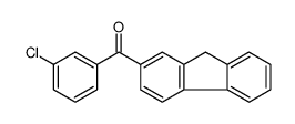 (3-chlorophenyl)-(9H-fluoren-2-yl)methanone结构式