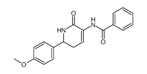 3-benzoylamino-6-(4-methoxy-phenyl)-5,6-dihydro-1H-pyridin-2-one结构式