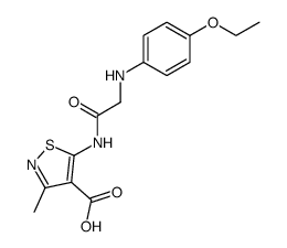 5-[2-(4-Ethoxy-phenylamino)-acetylamino]-3-methyl-isothiazole-4-carboxylic acid结构式