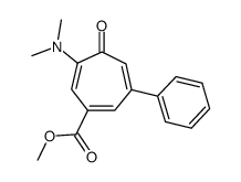 6-Dimethylamino-5-oxo-3-phenyl-cyclohepta-1,3,6-trienecarboxylic acid methyl ester Structure