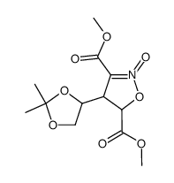 (5Ξ)-4ξ-((S)-2,2-dimethyl-[1,3]dioxolan-4-yl)-2-oxy-4,5-dihydro-isoxazole-3,5r-dicarboxylic acid dimethyl ester结构式