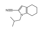 1-(2-methylpropyl)-4,5,6,7-tetrahydroindole-2-carbonitrile Structure