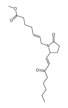 (E)-7-[2-Oxo-5-((E)-3-oxo-oct-1-enyl)-pyrrolidin-1-yl]-hept-5-enoic acid methyl ester Structure