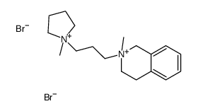 2-methyl-2-[3-(1-methylpyrrolidin-1-ium-1-yl)propyl]-3,4-dihydro-1H-isoquinolin-2-ium,dibromide结构式