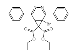 1-bromo-2,5-diphenyl-3,4-diaza-bicyclo[4.1.0]hepta-2,4-diene-7,7-dicarboxylic acid diethyl ester结构式