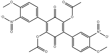 2,5-bis(3-nitro-4-methoxyphenyl)-3,6-diacetoxy-1,4-benzoquinone picture