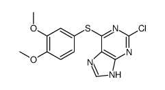2-chloro-6-(3,4-dimethoxyphenyl)sulfanyl-7H-purine Structure