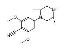 4-[(2S,5R)-2,5-dimethylpiperazin-1-yl]-2,6-dimethoxybenzonitrile结构式