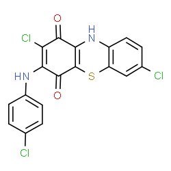 3-[(4-Chlorophenyl)amino]-2,7-dichloro-1H-phenothiazine-1,4(10H)-dione结构式