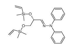 (R)-(+)-2,3-bis[(dimethyl)(vinyl)silyloxy]propanal N,N-diphenylhydrazone结构式