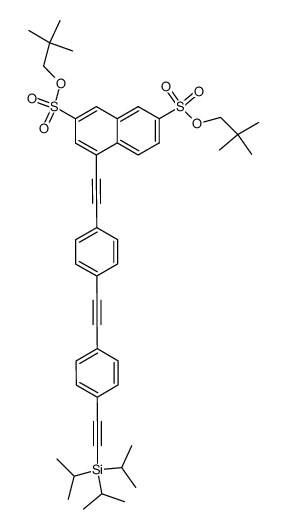 1-(4-[(4-triisopropylsilylethynylphenyl)ethynyl]phenylethynyl)naphthalene-3,6-dineopentylsulfonate结构式