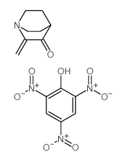 2-methylidene-1-azabicyclo[2.2.2]octan-3-one; 2,4,6-trinitrophenol structure