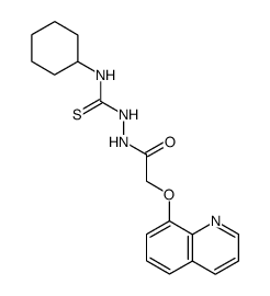 4-cyclohexyl-1-(quinolin-8-yloxy-acetyl)-thiosemicarbazide Structure