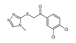 1-(3,4-dichlorophenyl)-2-[(4-methyl-1,2,4-triazol-3-yl)sulfanyl]ethanone结构式