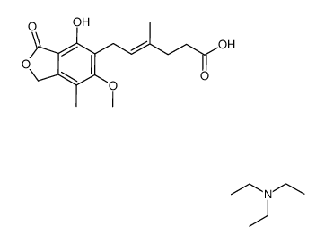 6-(4-hydroxy-6-methoxy-7-methyl-3-oxo-5-phthalanyl)-4-methyl-4-hexenoic acid triethylamine salt结构式