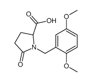 (2S)-1-[(2,5-dimethoxyphenyl)methyl]-5-oxopyrrolidine-2-carboxylic acid结构式