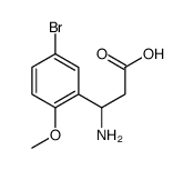 3-氨基-3-(5-溴-2-甲氧基苯基)-丙酸结构式