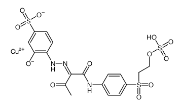 dihydrogen [3-hydroxy-4-[[2-oxo-1-[[[4-[[2-(sulphooxy)ethyl]sulphonyl]phenyl]amino]carbonyl]propyl]azo]benzenesulphonato(2-)]cuprate(2-)结构式