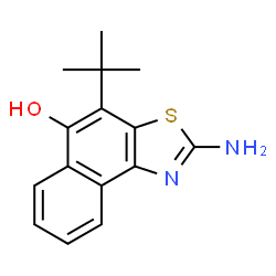 Naphtho[1,2-d]thiazol-5-ol,2-amino-4-(1,1-dimethylethyl)- Structure