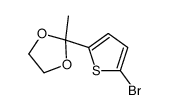 2-(5-bromothiophen-2-yl)-2-methyl-1,3-dioxolane结构式