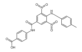 4-[[4-(4-methylanilino)-3,5-dinitrobenzoyl]amino]benzoic acid Structure