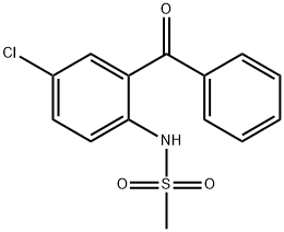 n-(2-benzoyl-4-chlorophenyl)methanesulfonamide结构式