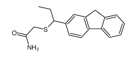 2-((1-(9H-fluoren-2-yl)propyl)thio)acetamide结构式