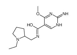 2-(2-Amino-4-methoxy-5-pyrimidinyl carboxamidomethyl)-1-ethylpyrrolidi ne structure