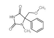 5-(methoxymethyl)-1-methyl-5-phenyl-imidazolidine-2,4-dione结构式