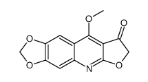 2,3-Dihydro-4-methoxy-6,7-methylenedioxy-3-oxofuro[2,3-b]quinoline结构式