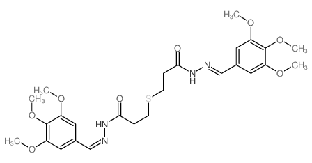 Propanoic acid,3,3'-thiobis-, bis[[(3,4,5-trimethoxyphenyl)methylene]hydrazide] (9CI) structure