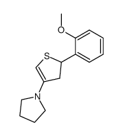 2,3-dihydro-2-(2-methoxyphenyl)-4-(1-pyrrolidinyl)thiophene结构式